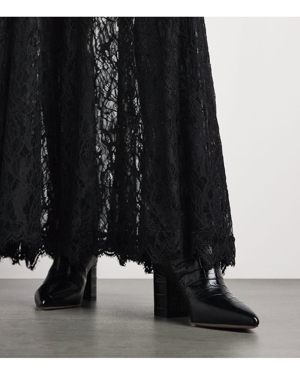 Camilla & Marc Black Lace Elaris Maxi Skirt