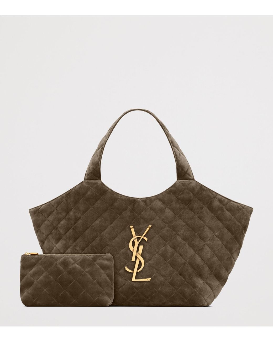 Saint Laurent Brown Medium Suede Icare Tote Bag