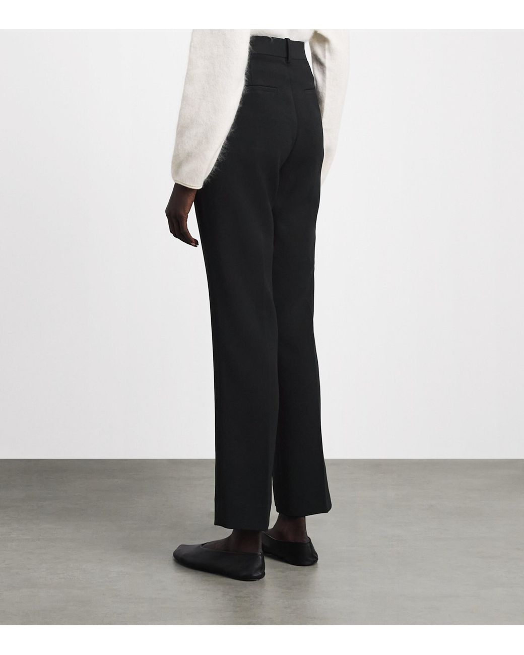 Theory Black Straight Marcee Trousers