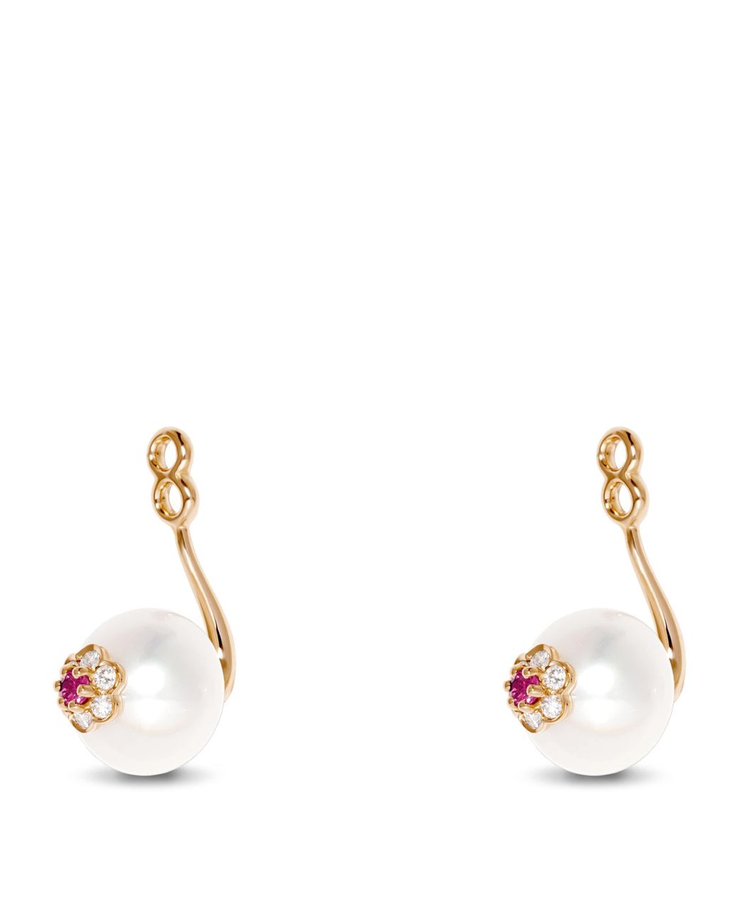 David Morris White Rose, Diamond And Sapphire Berry Ear Jacket