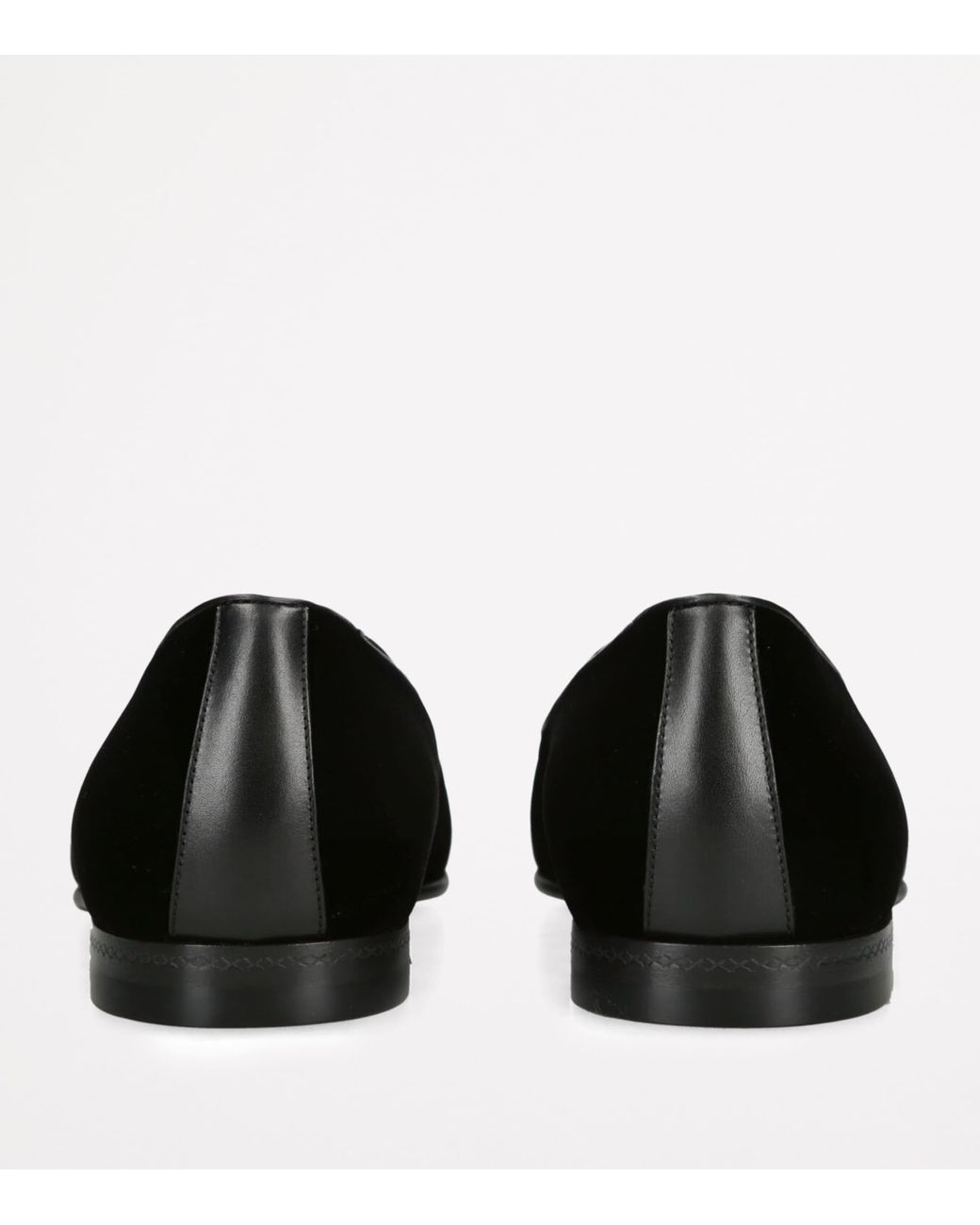 Zegna Black Velvet Gala Loafers for men