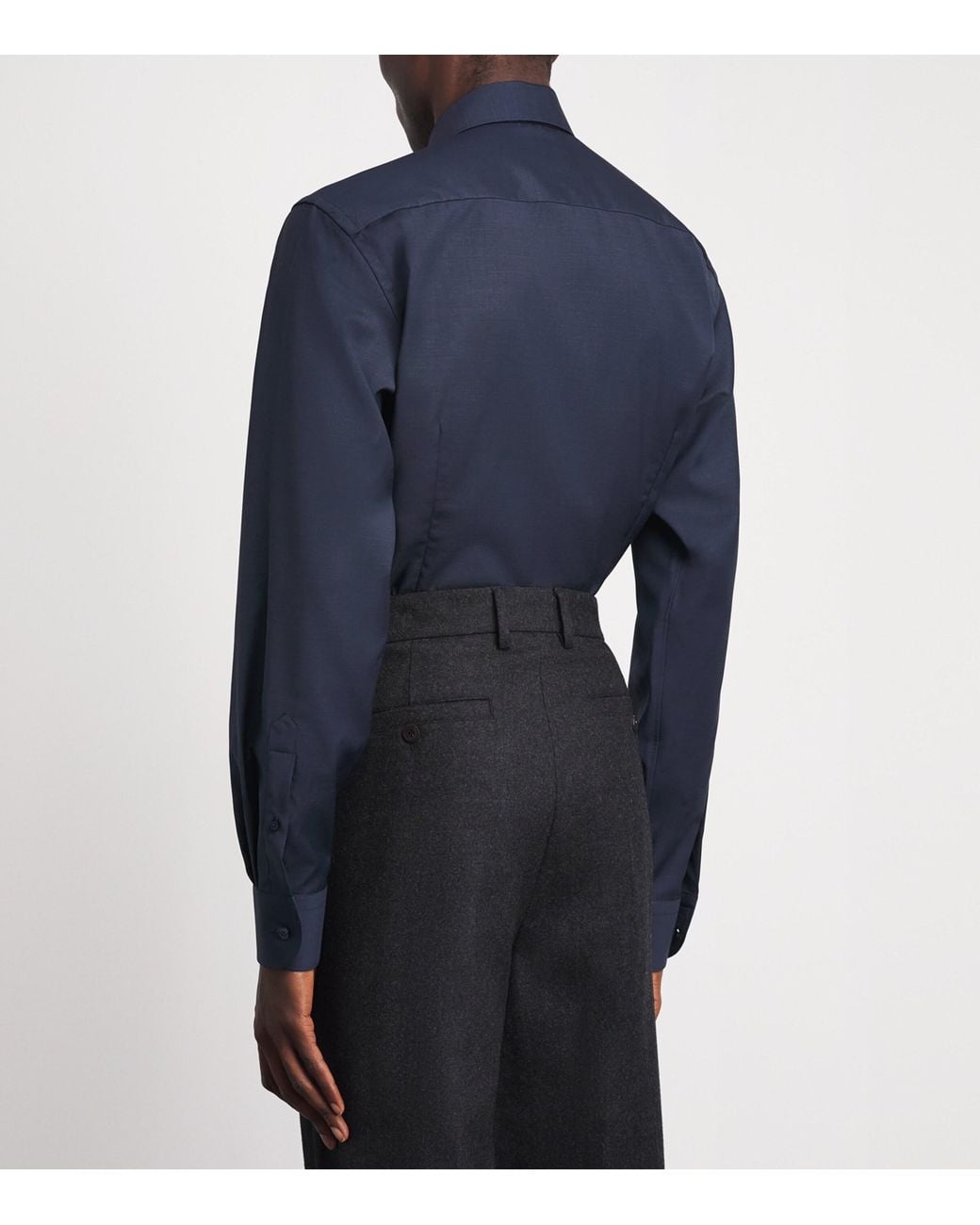Eton of Sweden Blue Merino Wool Contemporary Fit Shirt for men