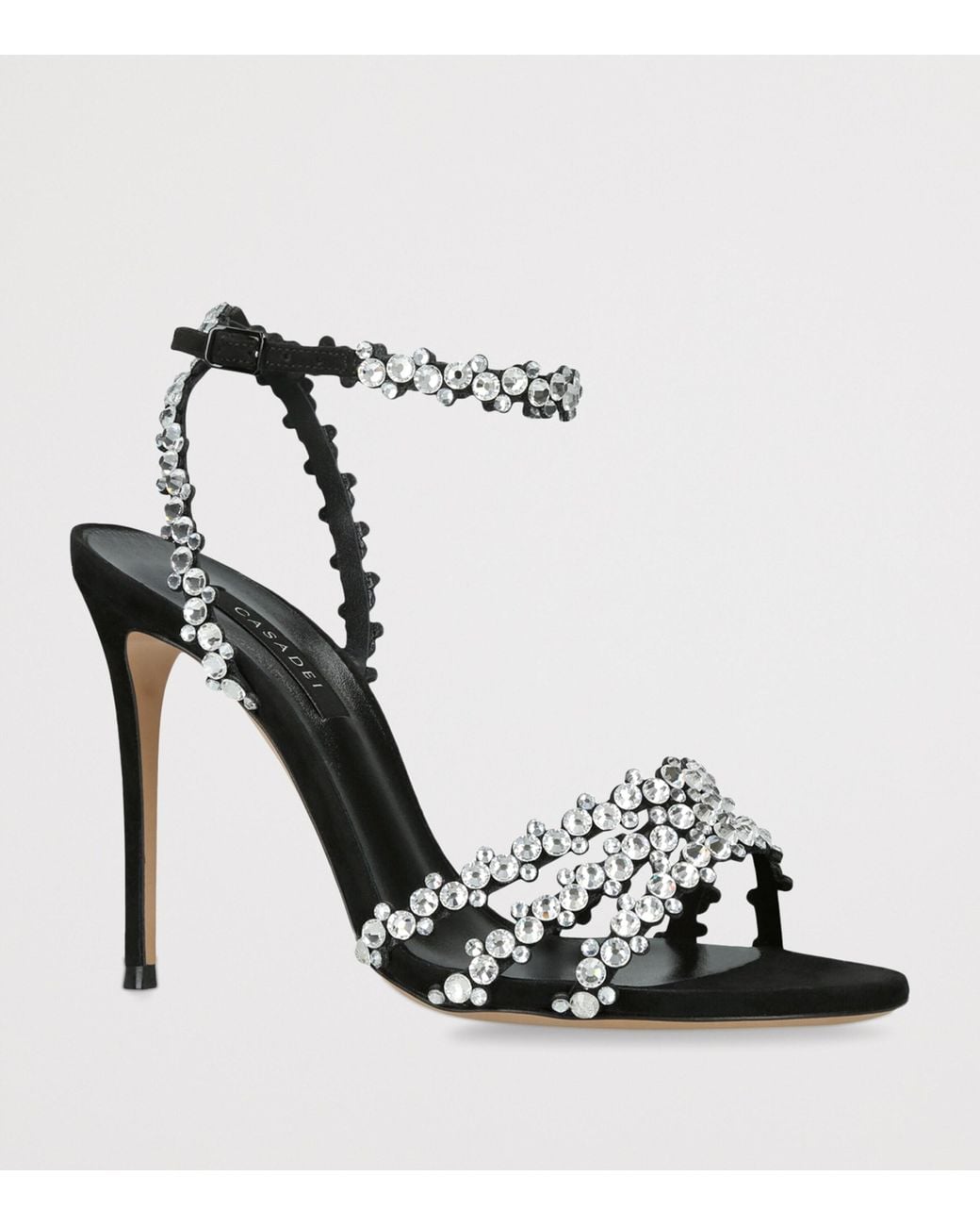 Casadei Black Julia C Love Heeled Sandals 100