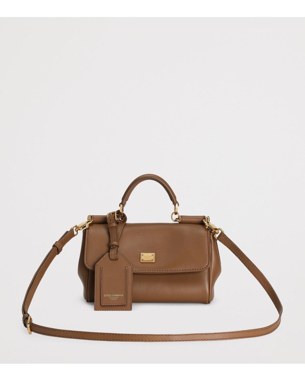 Dolce & Gabbana Brown Plongé Calfskin My Sicily Cross-Body Bag
