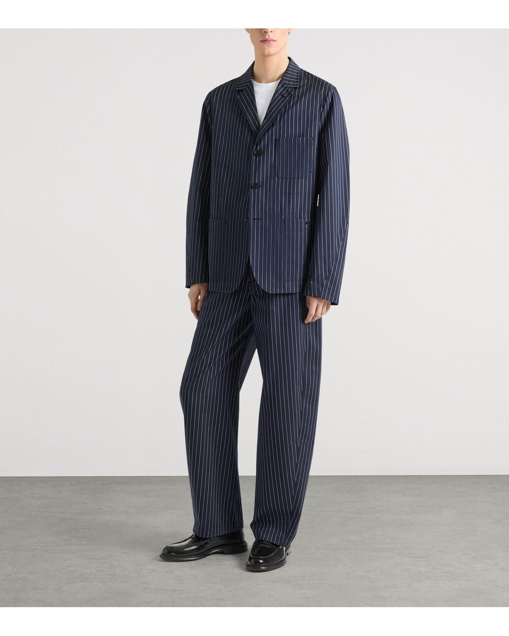 Givenchy Blue Stripe Deconstructed Blazer for men