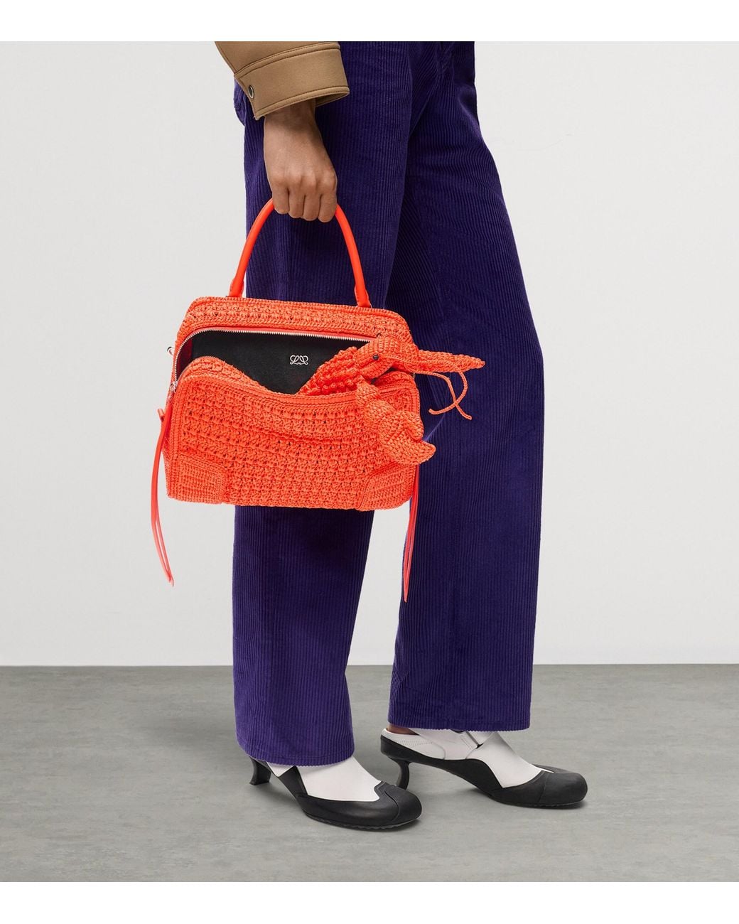 Loewe Red X Cosima Von Bonin Medium Crochet Amazona 180 Lazy Crab Top-Handle Bag