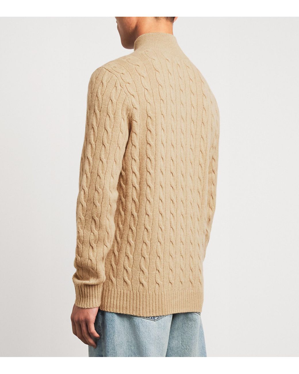 Polo Ralph Lauren Natural Wool-Cashmere Quarter-Zip Sweater for men
