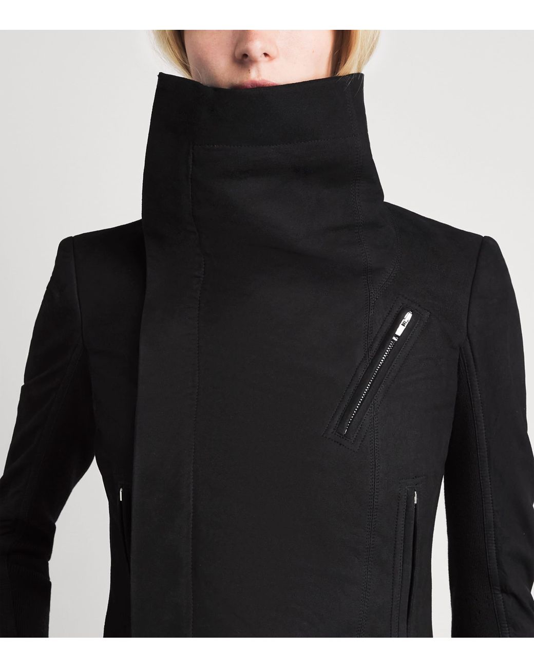 Rick Owens Black Giacca Leather Jacket