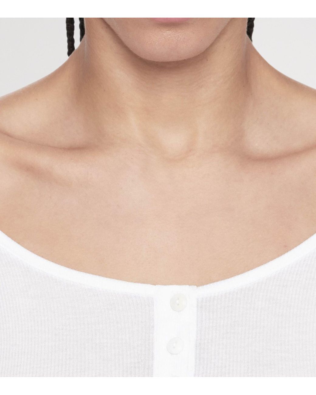 AllSaints White Jules Henley Long-Sleeve T-Shirt