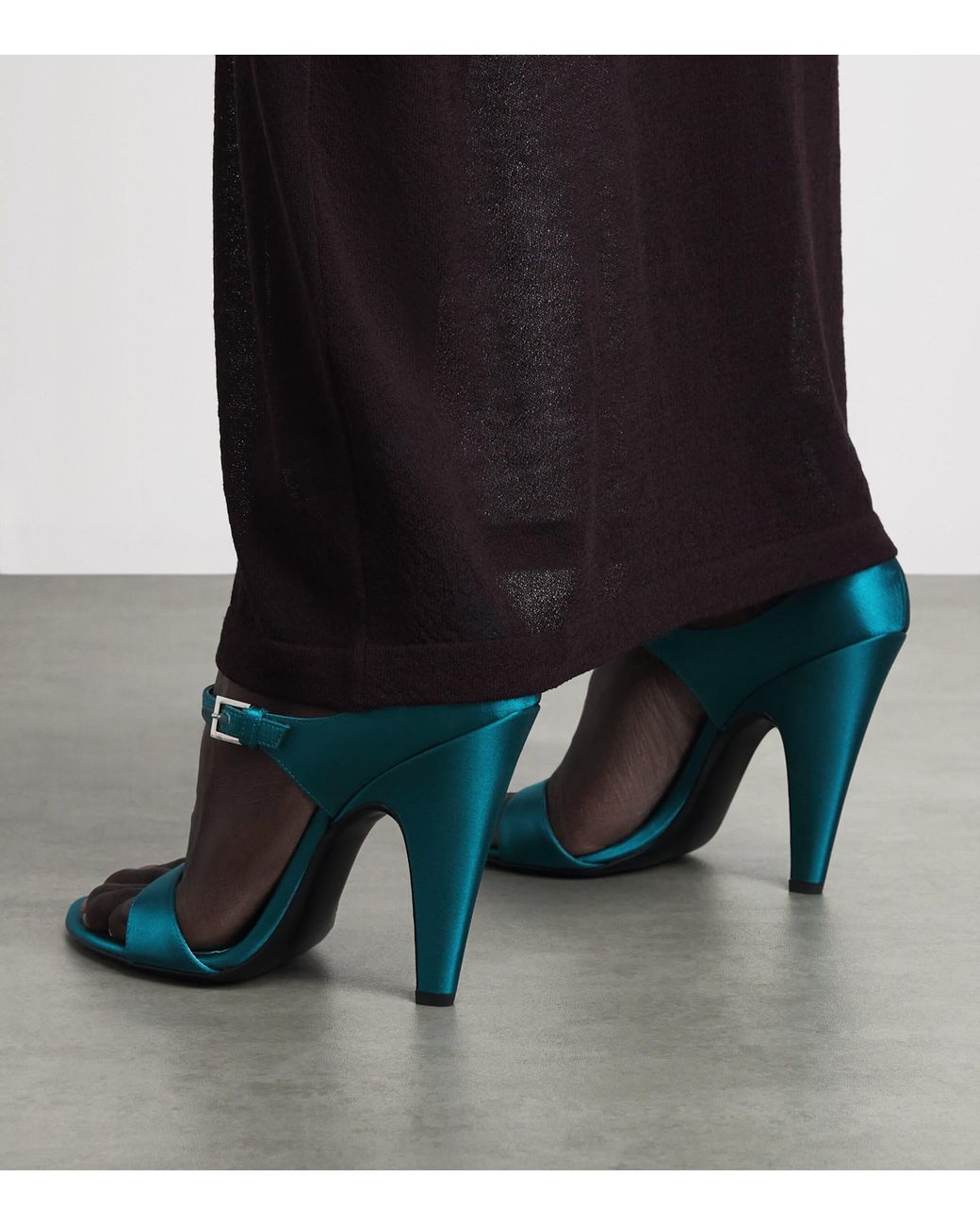 Alaïa Blue Suede Strappy Heeled Sandals 110
