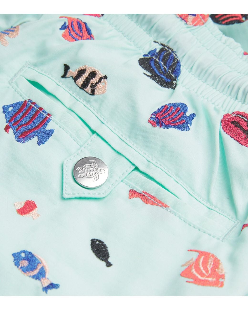 Vilebrequin Blue Embroidered Fishy Dance Swim Shorts for men