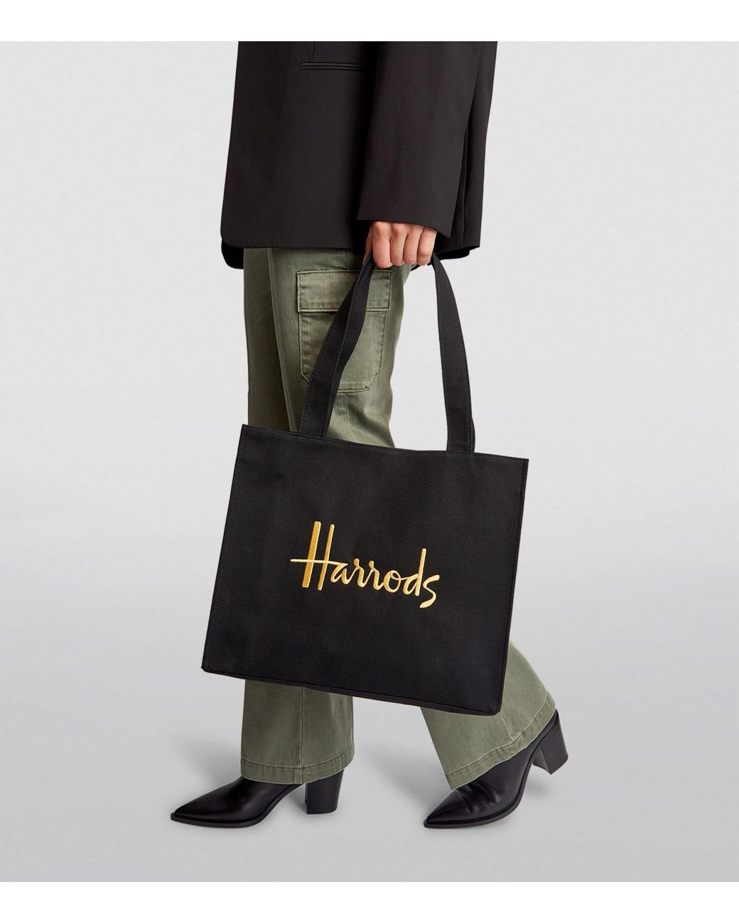 Harrods small logo shopper bag sale