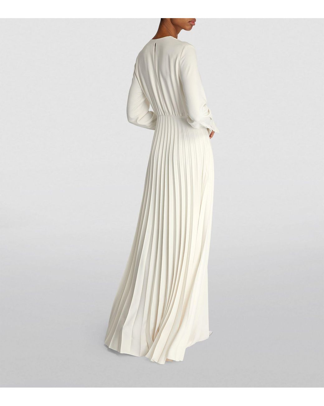 open lace back dress Selected Femme Ellie Plissé Pleated Maxi Dress