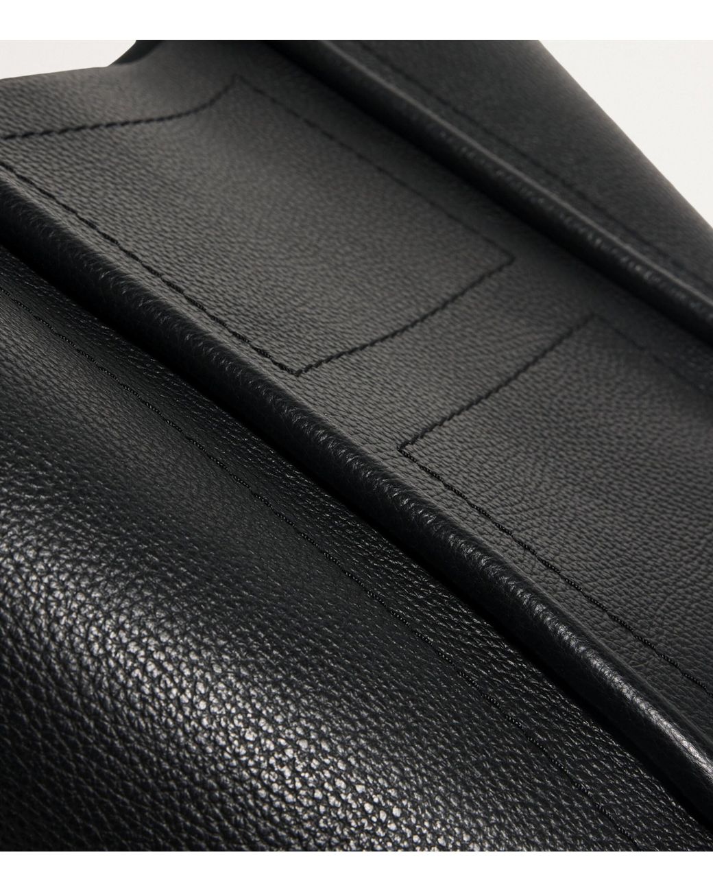 Harrods Black Large Leather Rope Tote Bag