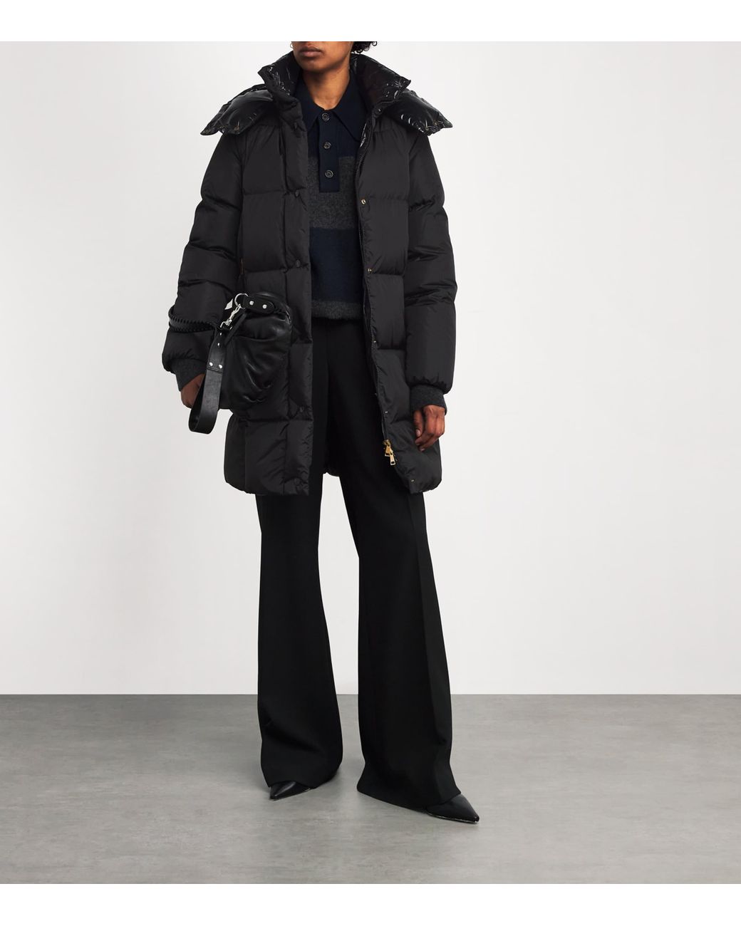 Moncler Black Down Litte Long Coat