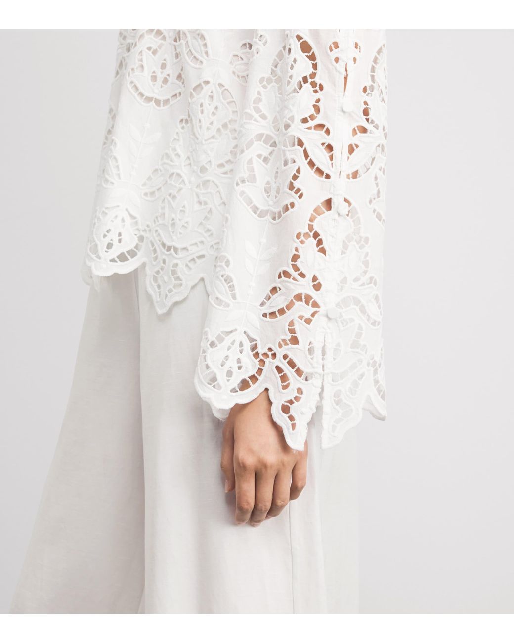 Toccin White Cotton Broderie Anglaise Halina Blouse