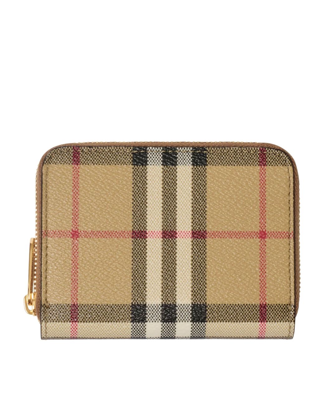 Burberry Natural Check Zip Card Holder