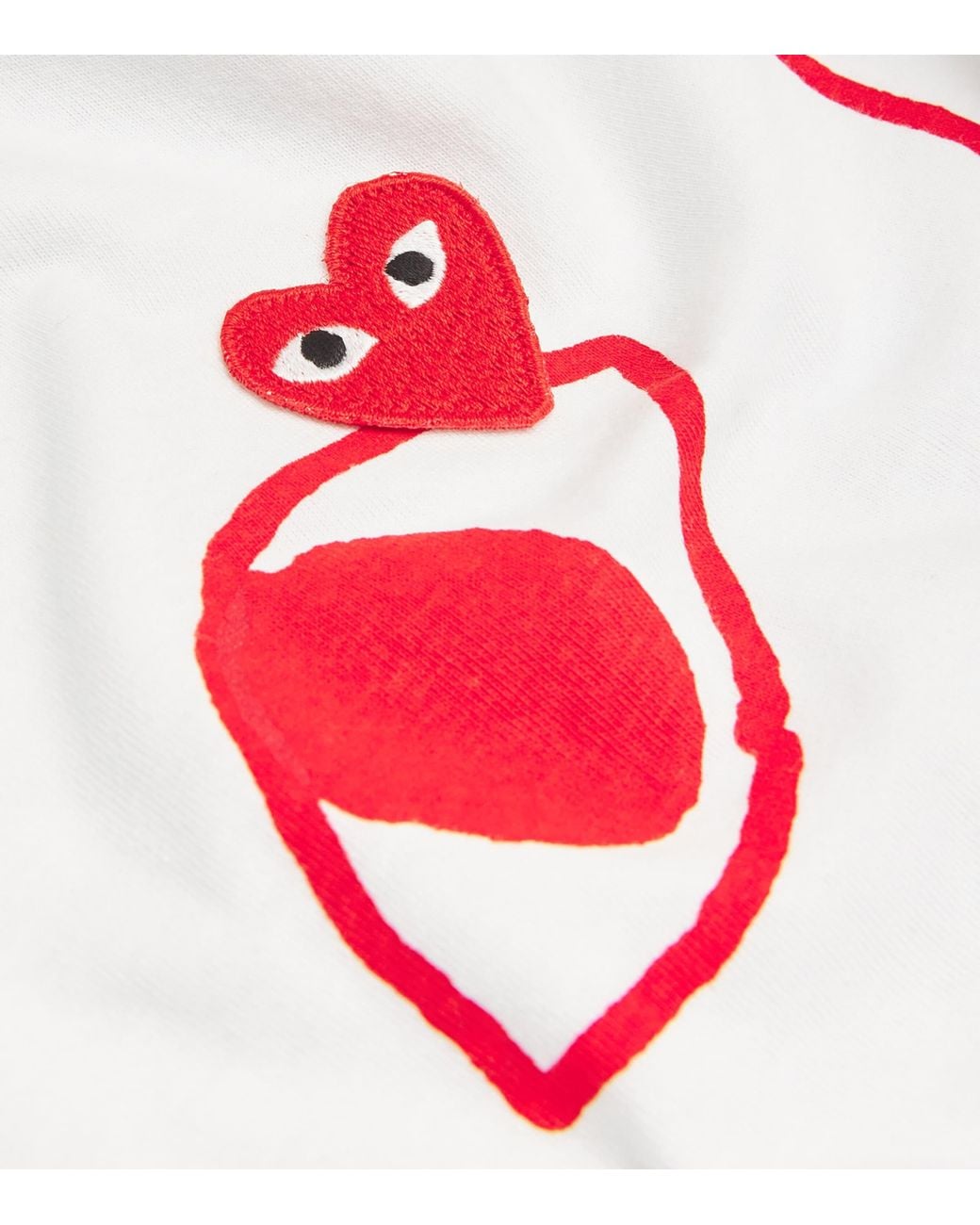 COMME DES GARÇONS PLAY Pink Heart Logo T-Shirt for men