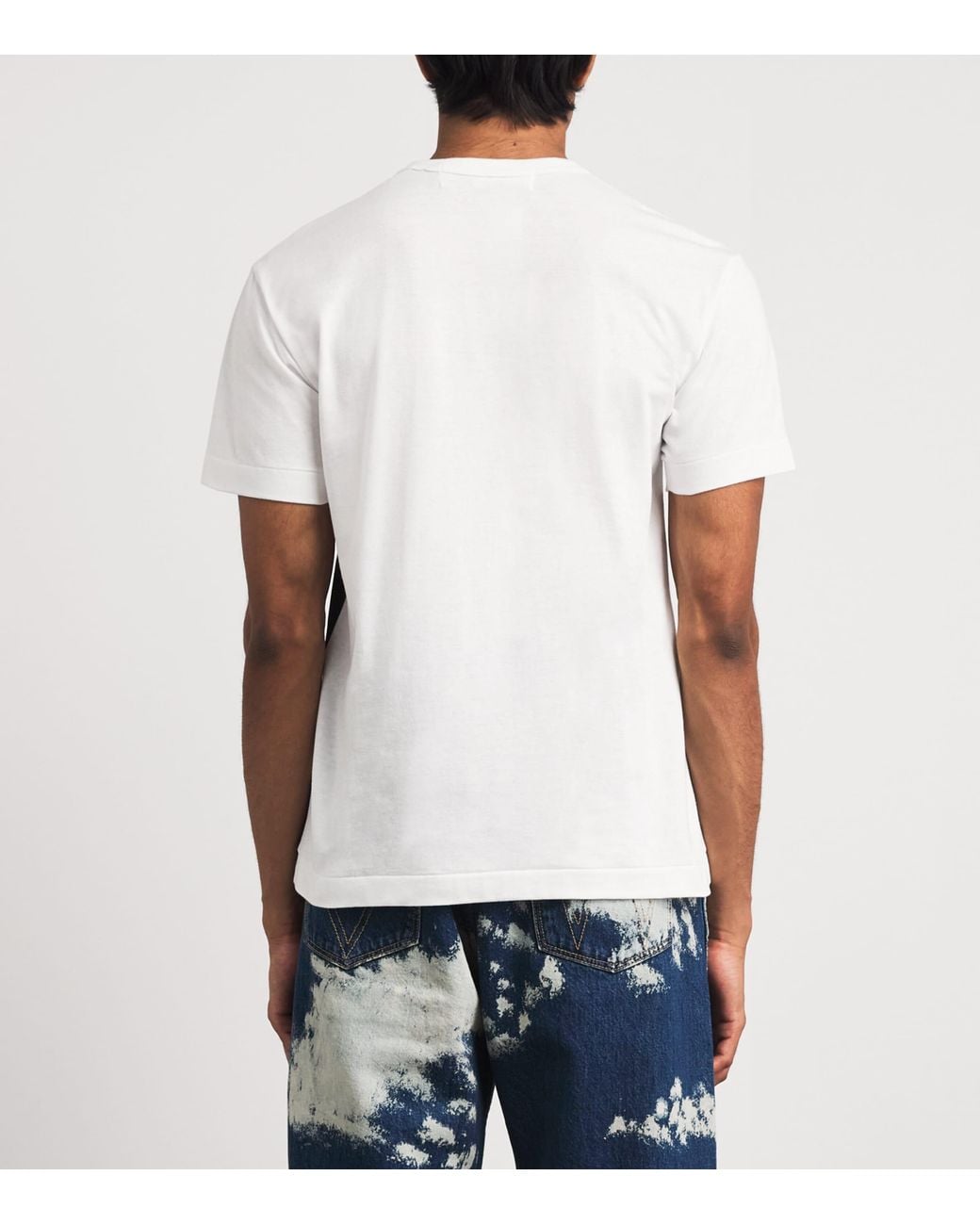 Comme des Garçons Black Cotton Bottom Corner Heart T-Shirt for men