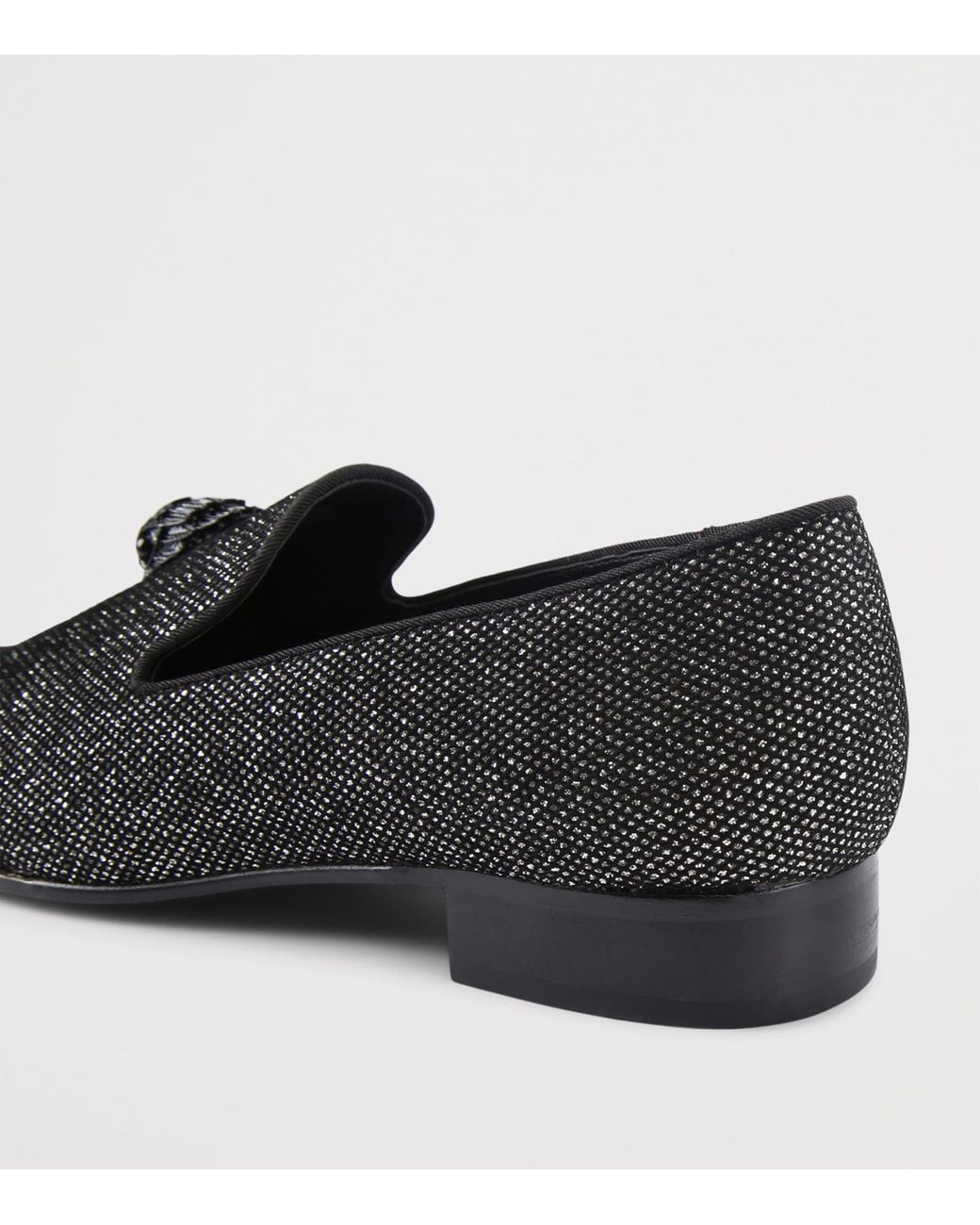 Kurt Geiger Black Embellished Ace Stud Loafers for men