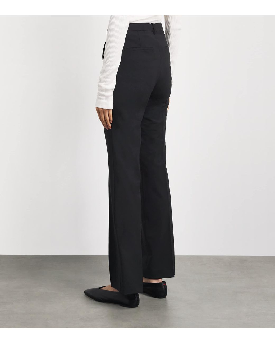 Theory Blue Wool Flared Trousers