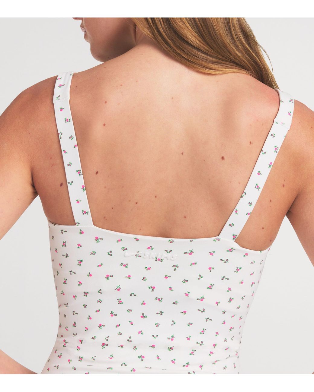NikeSKIMS White Floral Tank Top