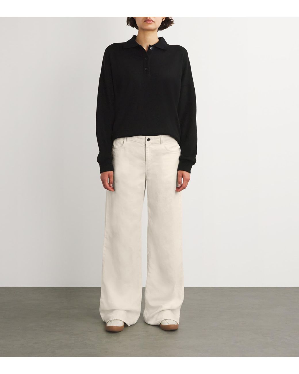 The Row Eglitta Linen Wide-Leg Jeans in White | Lyst
