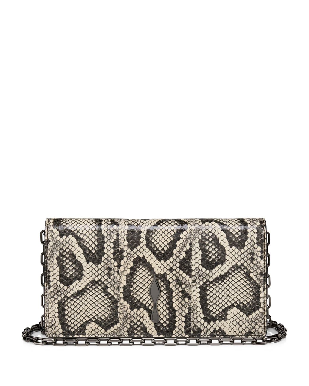 Christian Louboutin Metallic Bettina Watersnake Clutch Bag
