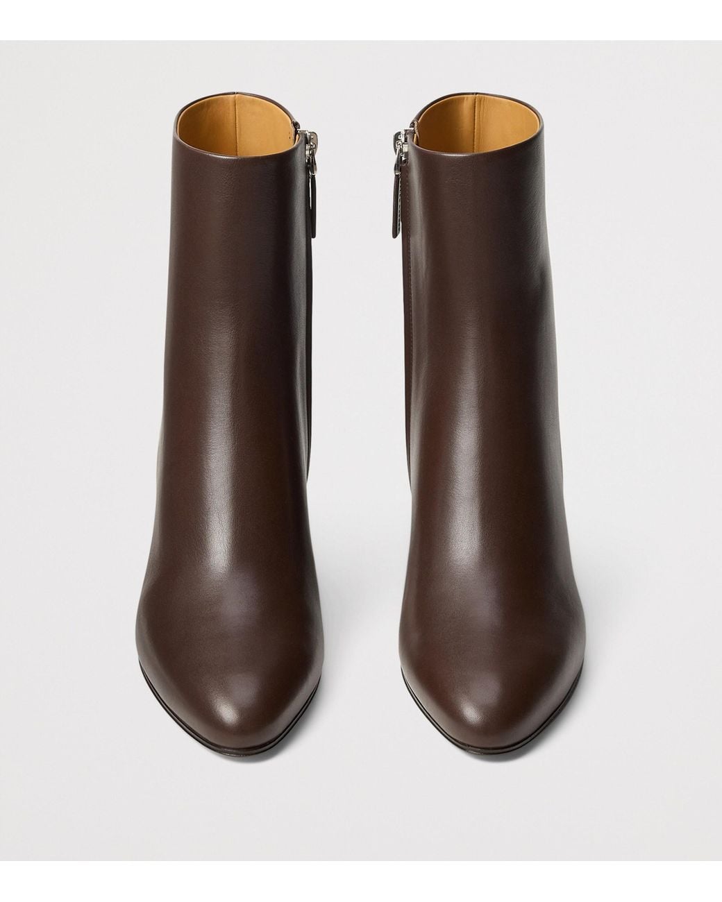 Ralph Lauren Brown Calfskin Bernice Ankle Boots 55