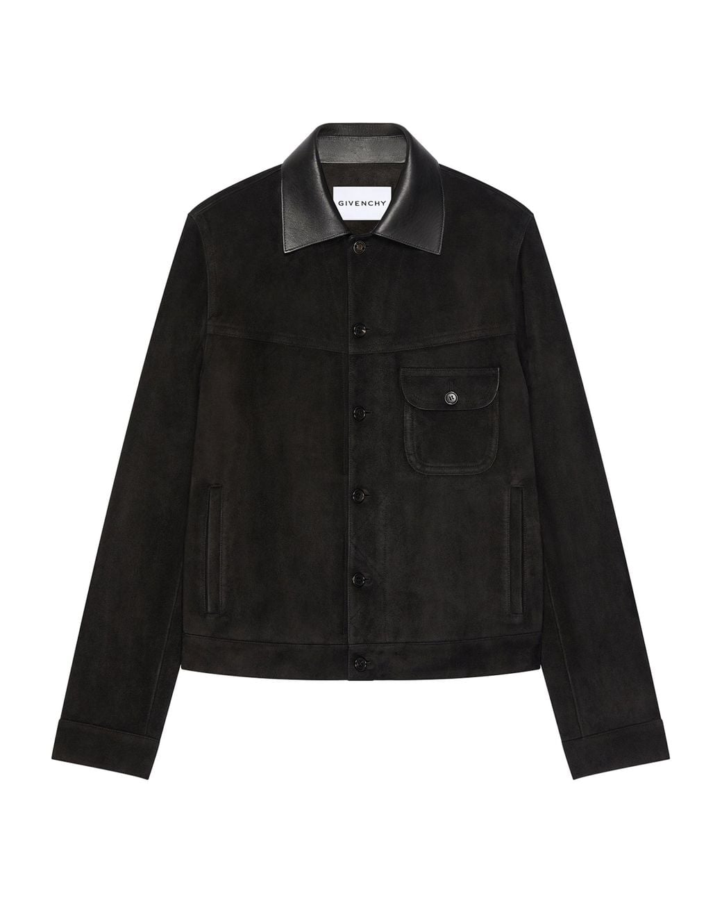 Givenchy Black Sheepskin Trucker Jacket for men