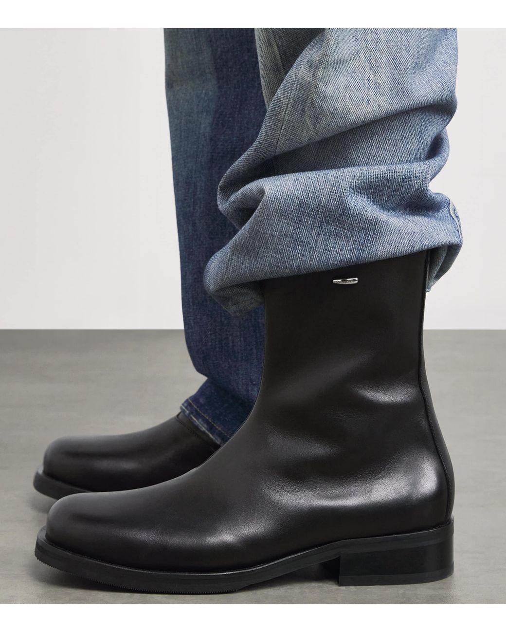Our Legacy Black Leather Camion Ankle Boots for men