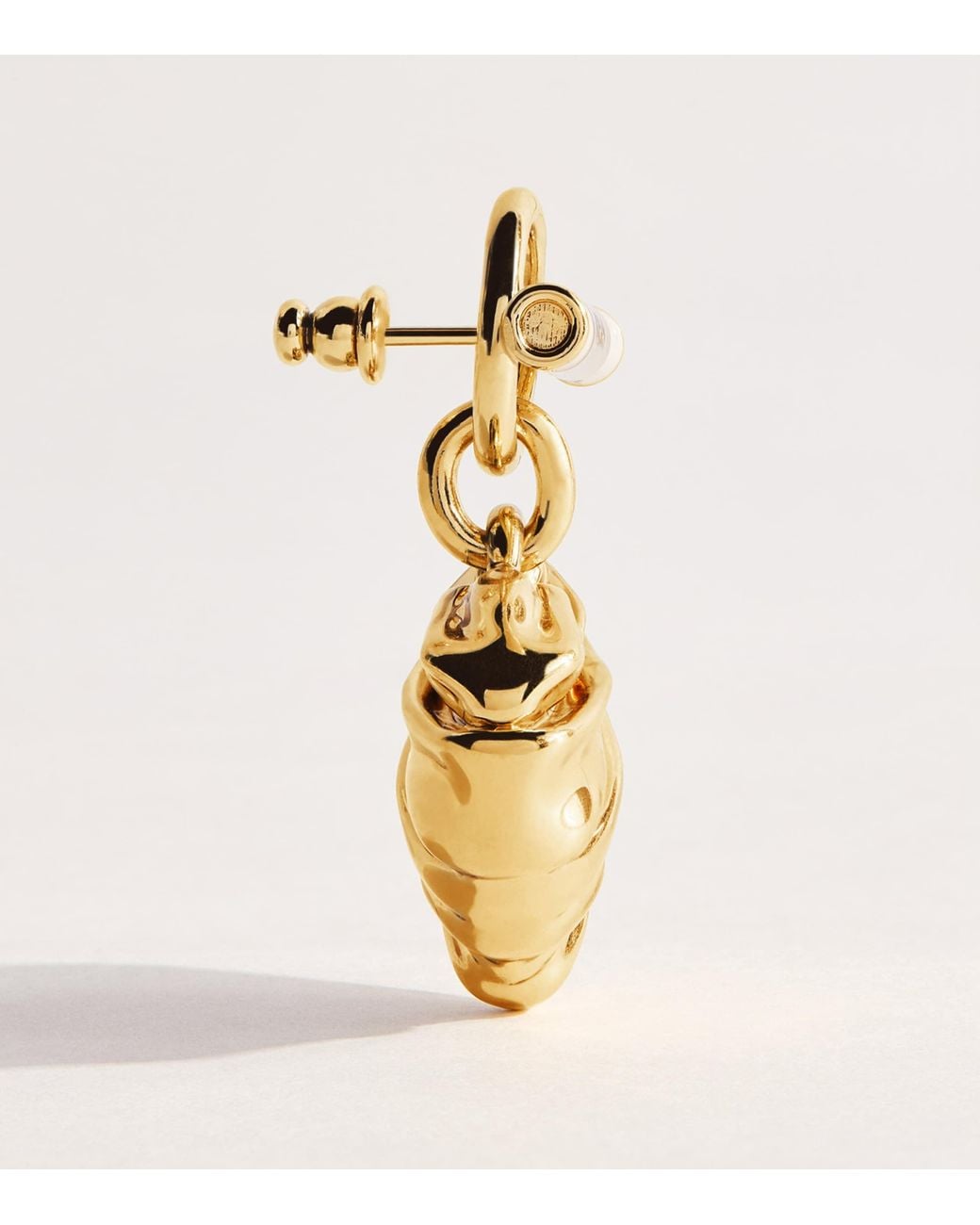Chloé Metallic T-Bar Heart Drop Earrings