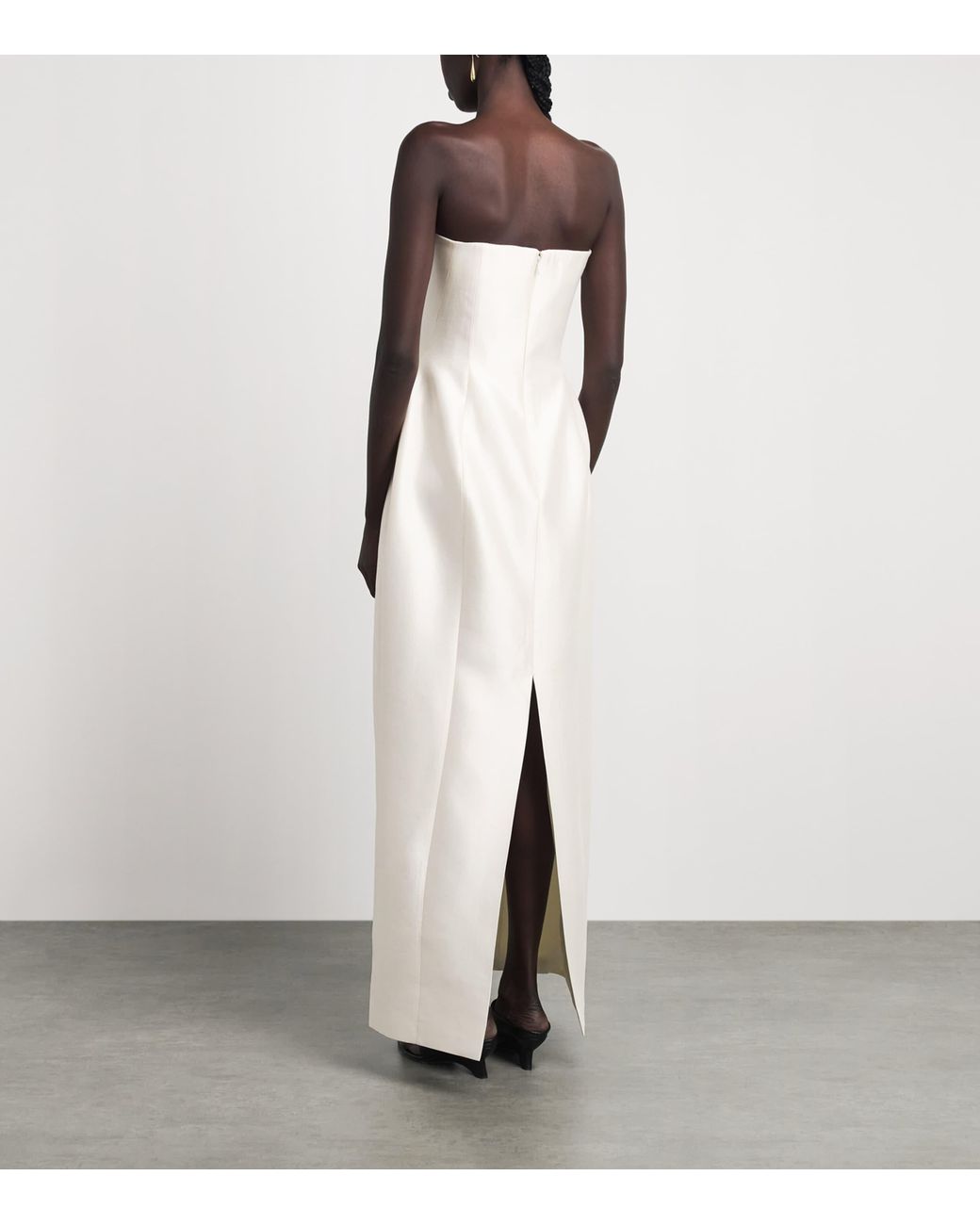 Camilla & Marc White Wool-Silk Sona Maxi Dress