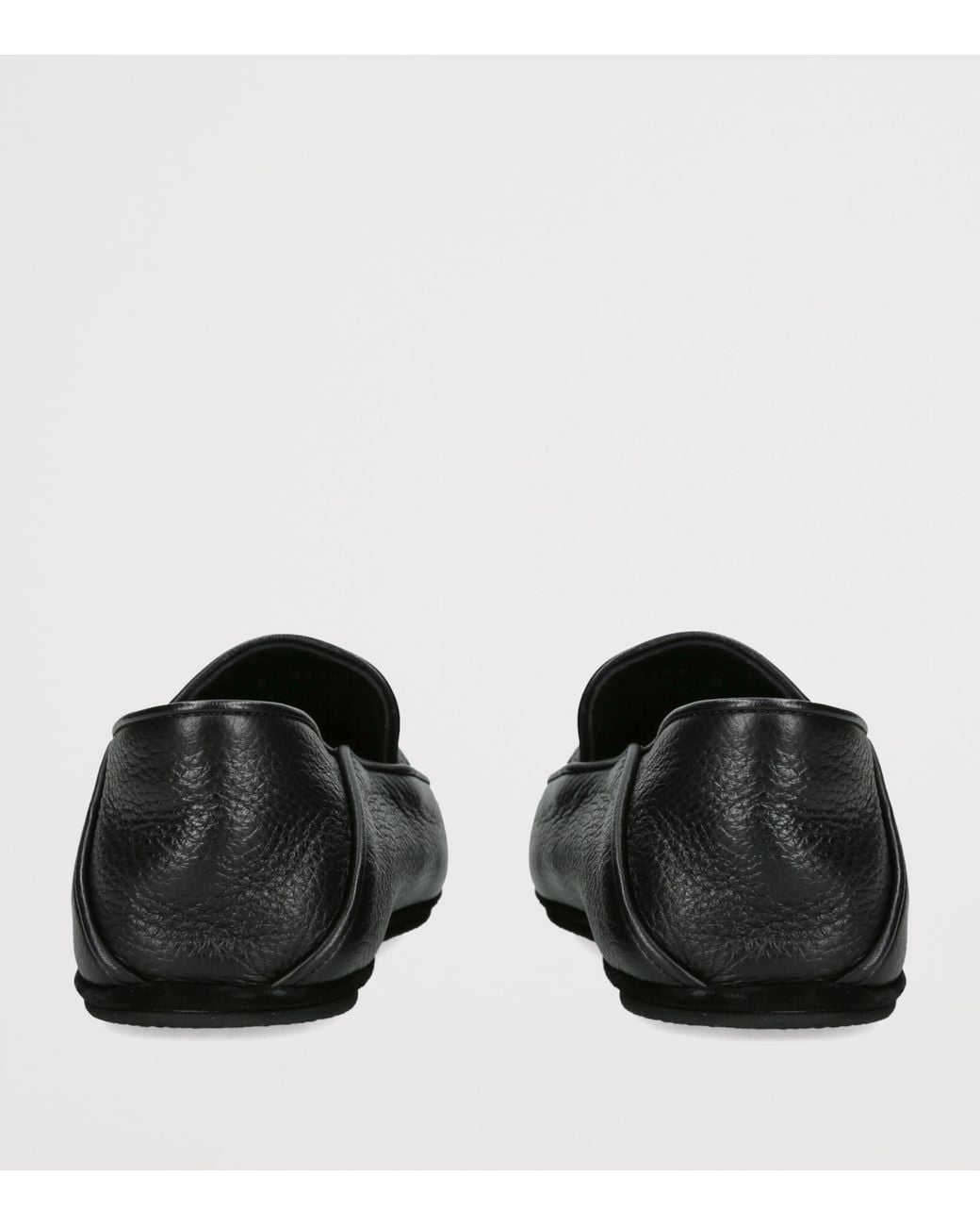 John Lobb Black Leather Kingston Ii Slippers for men