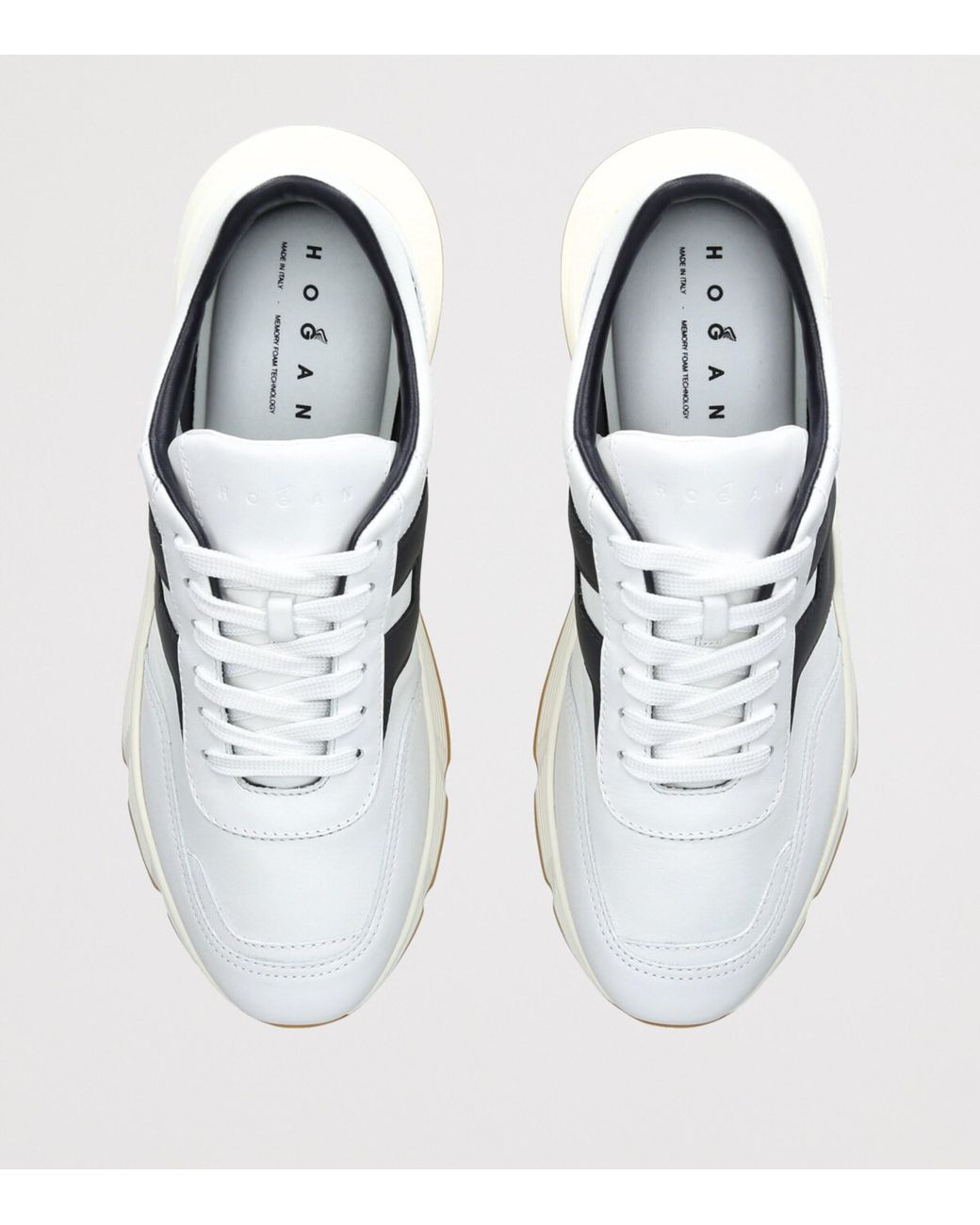 Hogan White Leather Hyperlight Sneakers for men
