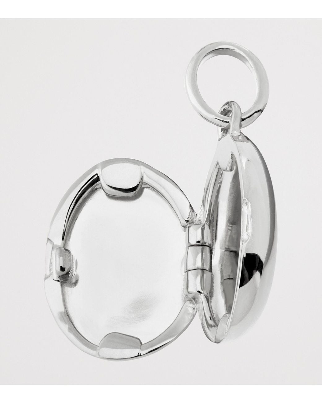 Monica Vinader White Sterling And Rock Crystal April Birthstone Locket