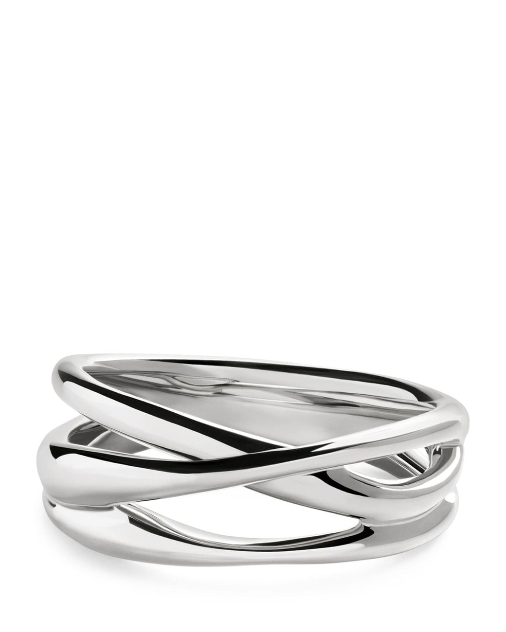 Monica Vinader Gray Sterling Nura Crossover Ring