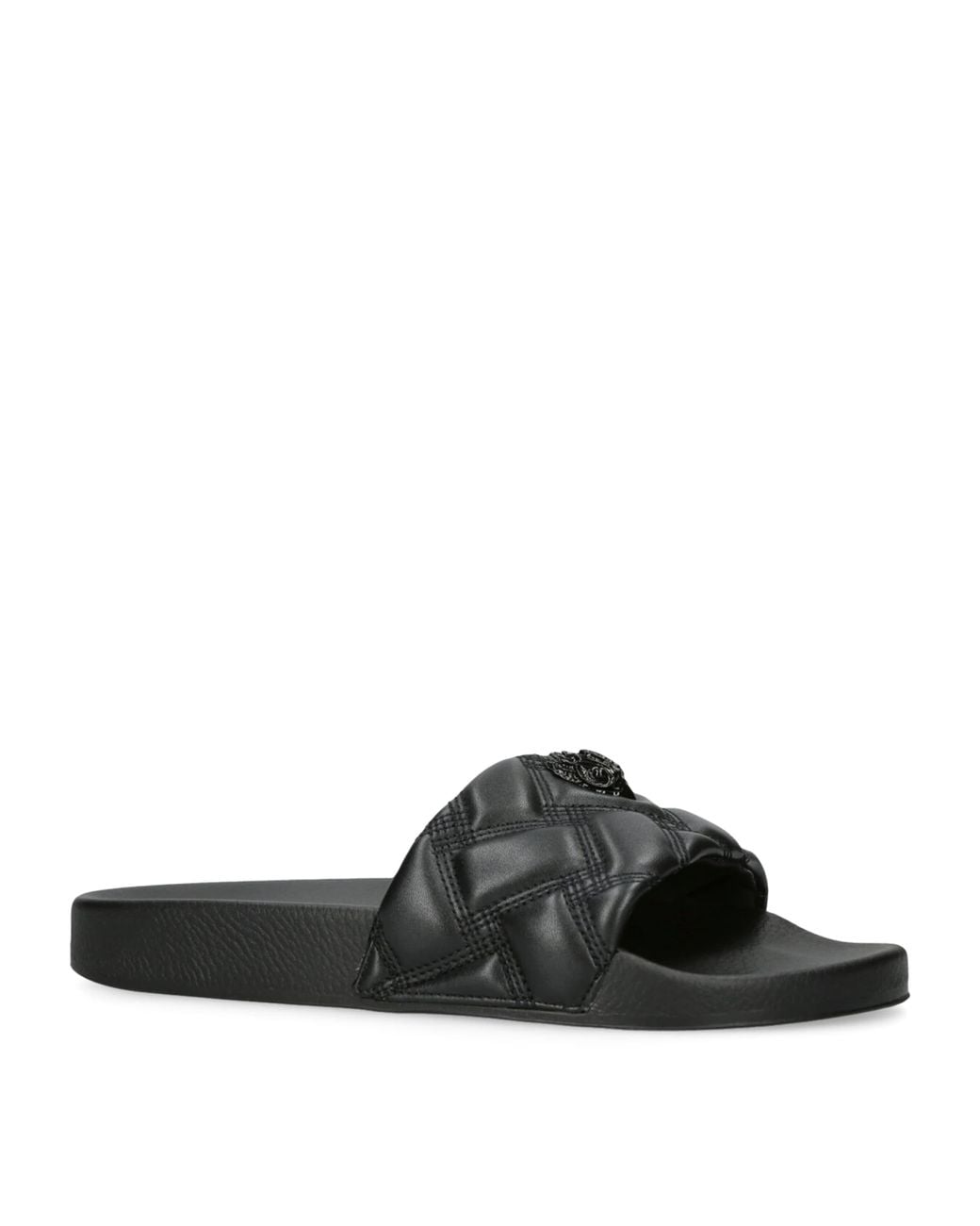 Kurt Geiger Black Quilted Meena Slides