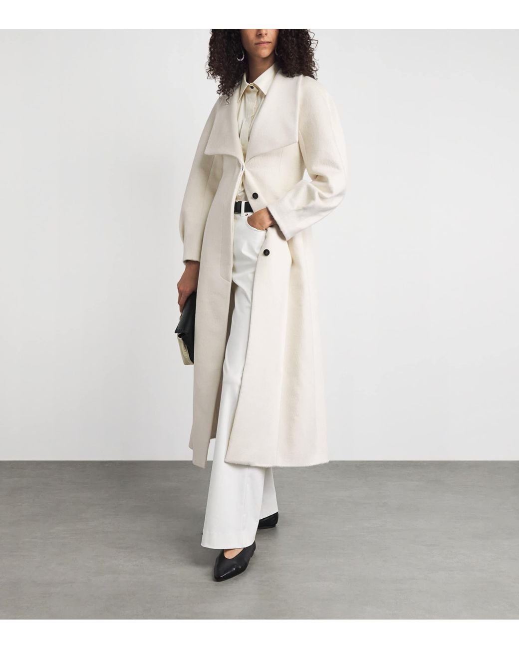 RETORI Natural Llama-Virgin Wool Hourglass Overcoat