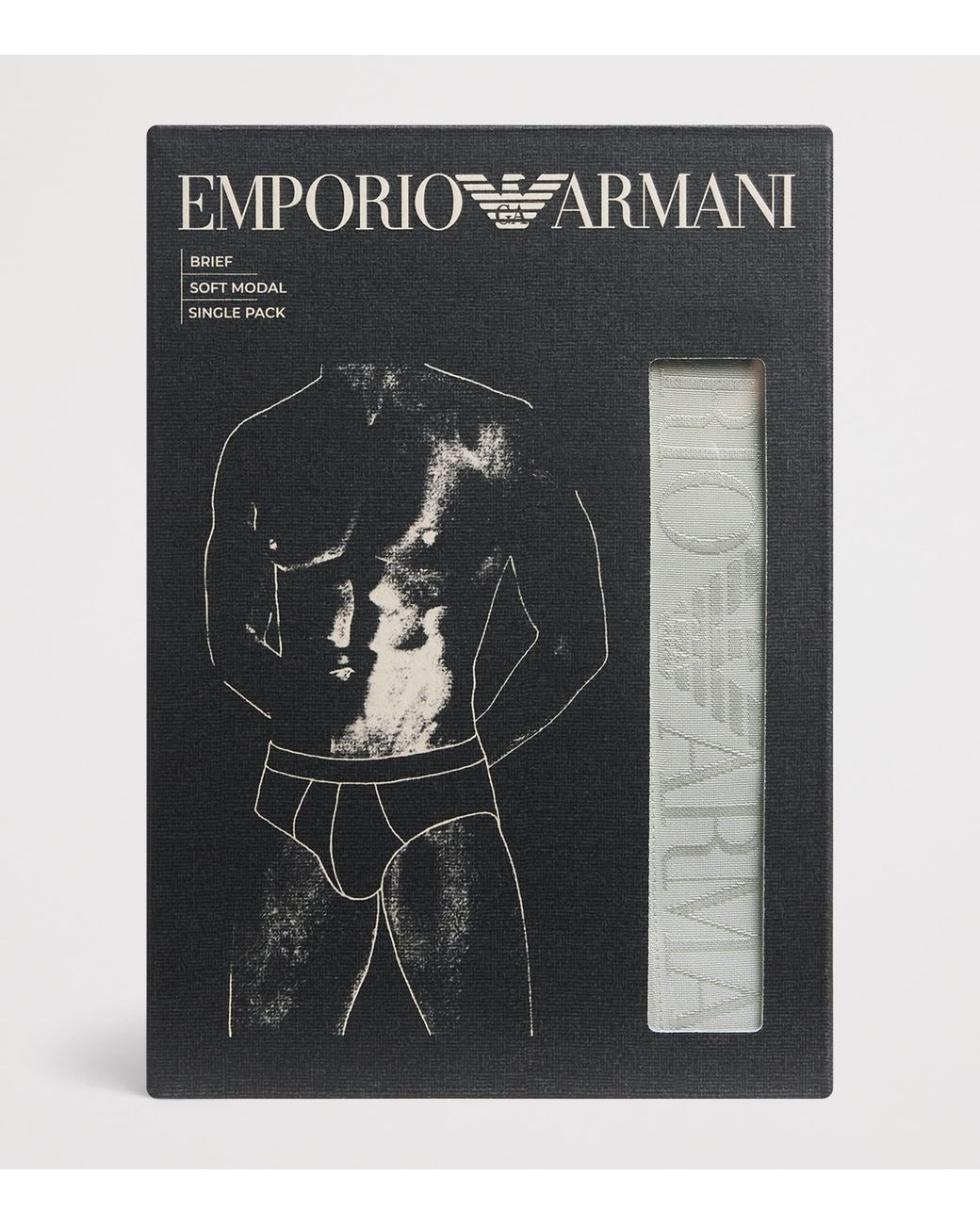 Emporio Armani White Modal Logo Briefs for men
