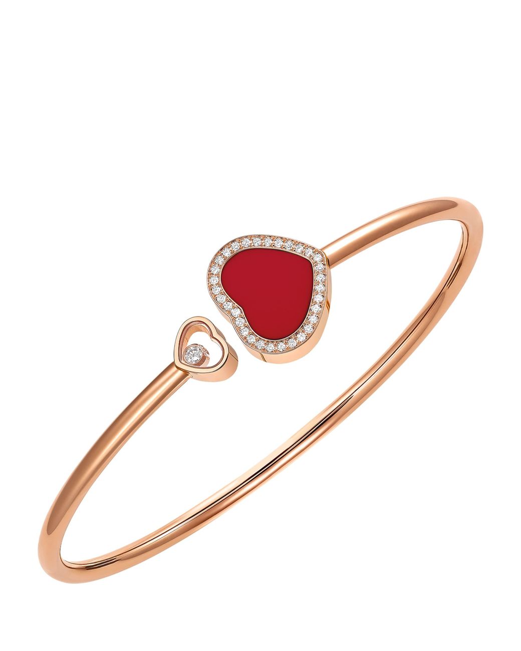 Chopard Metallic And Diamond Happy Diamonds Bangle