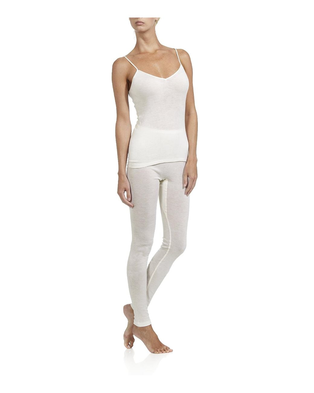 Hanro White Wool And Silk Camisole