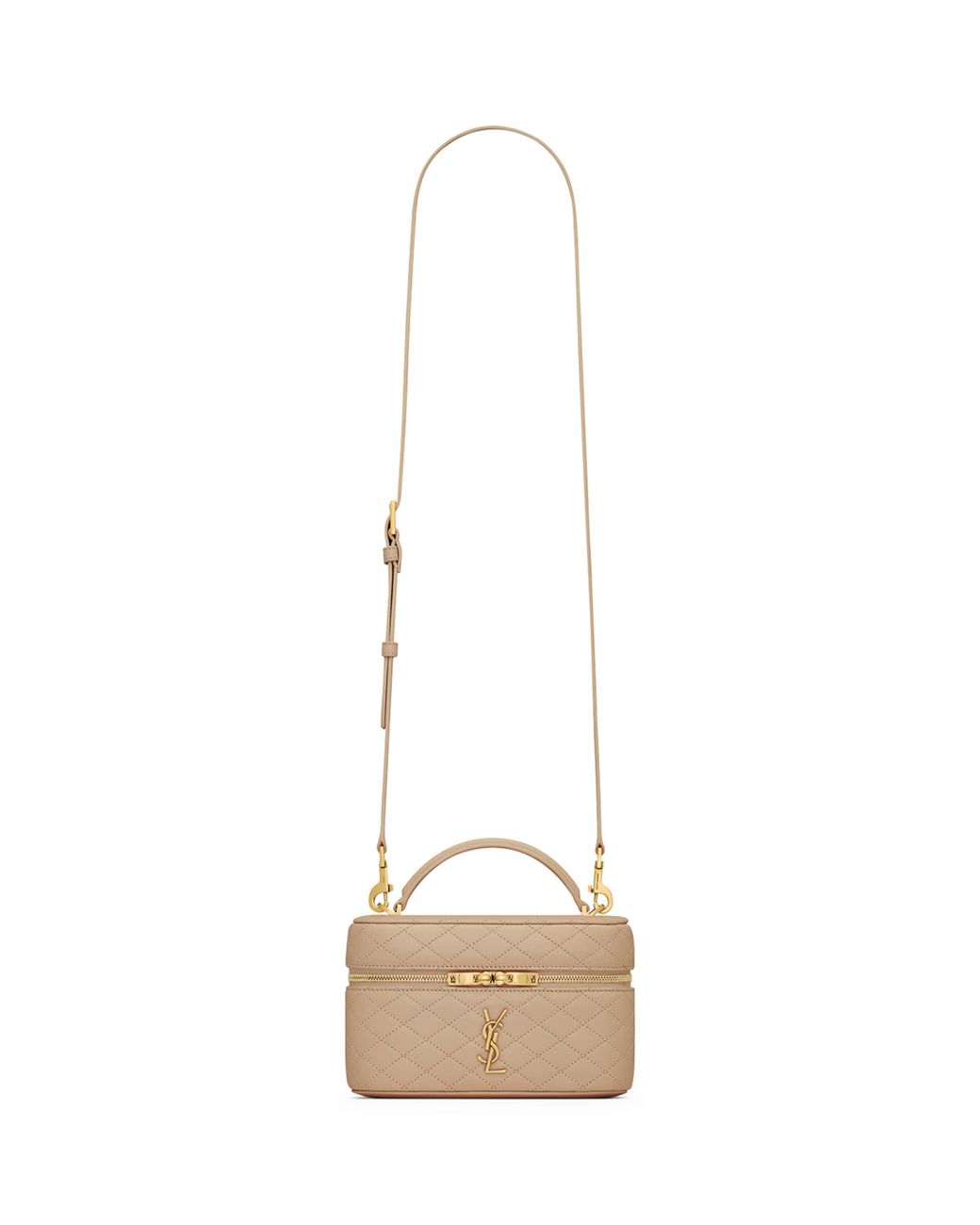 Saint Laurent Natural Micro Gaby Top-Handle Bag