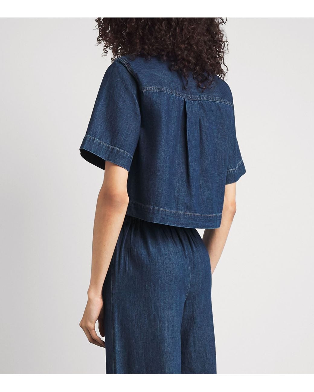 Veronica Beard Blue Chambray Spruce Shirt