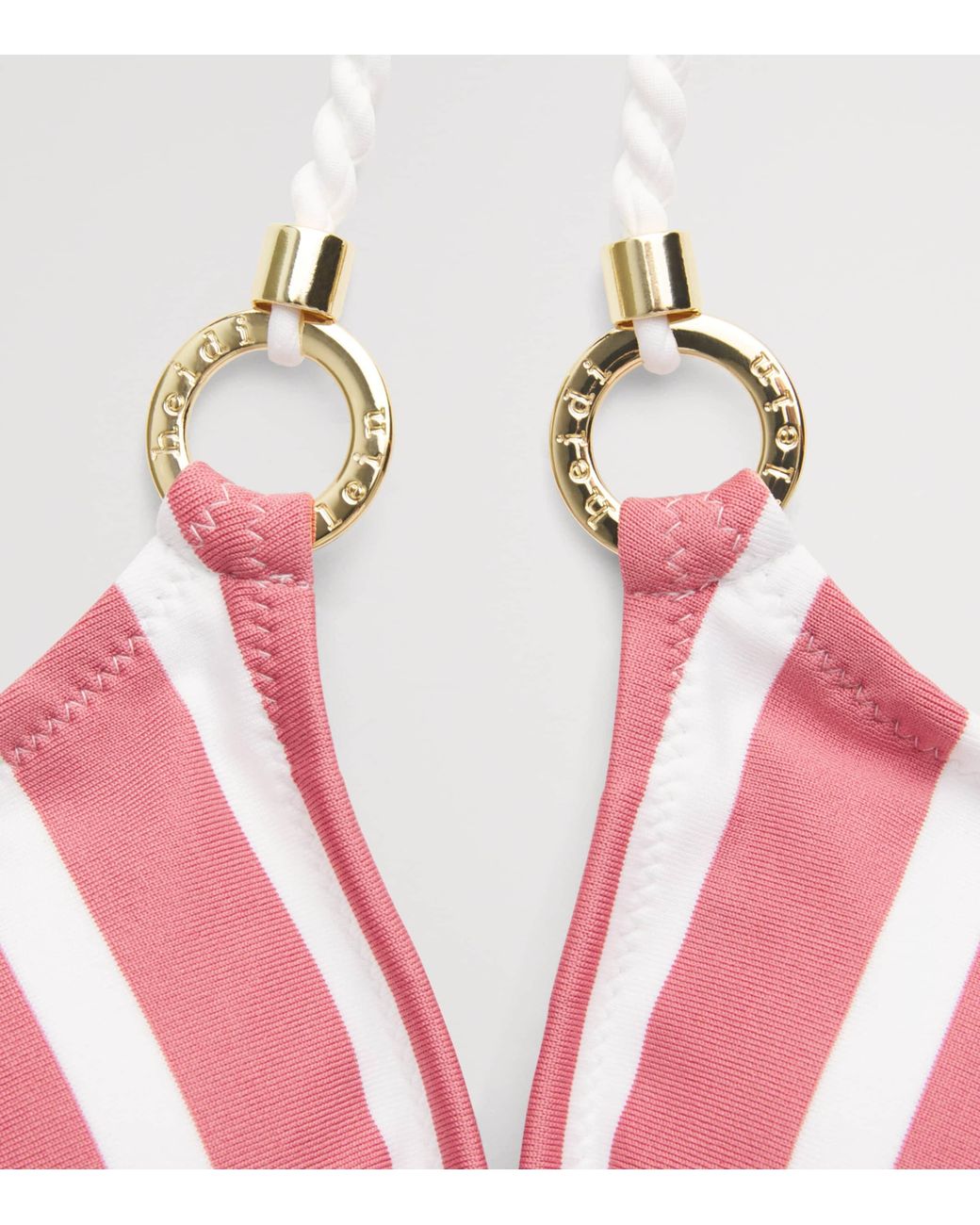 Heidi Klein Pink Striped Tramonti Bikini Top