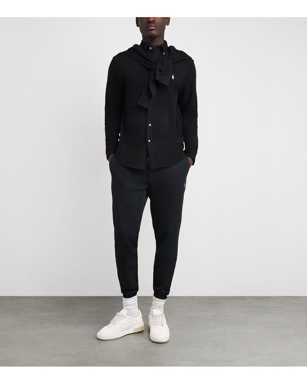 Polo Ralph Lauren Black Tech Knit Sweatpants for men