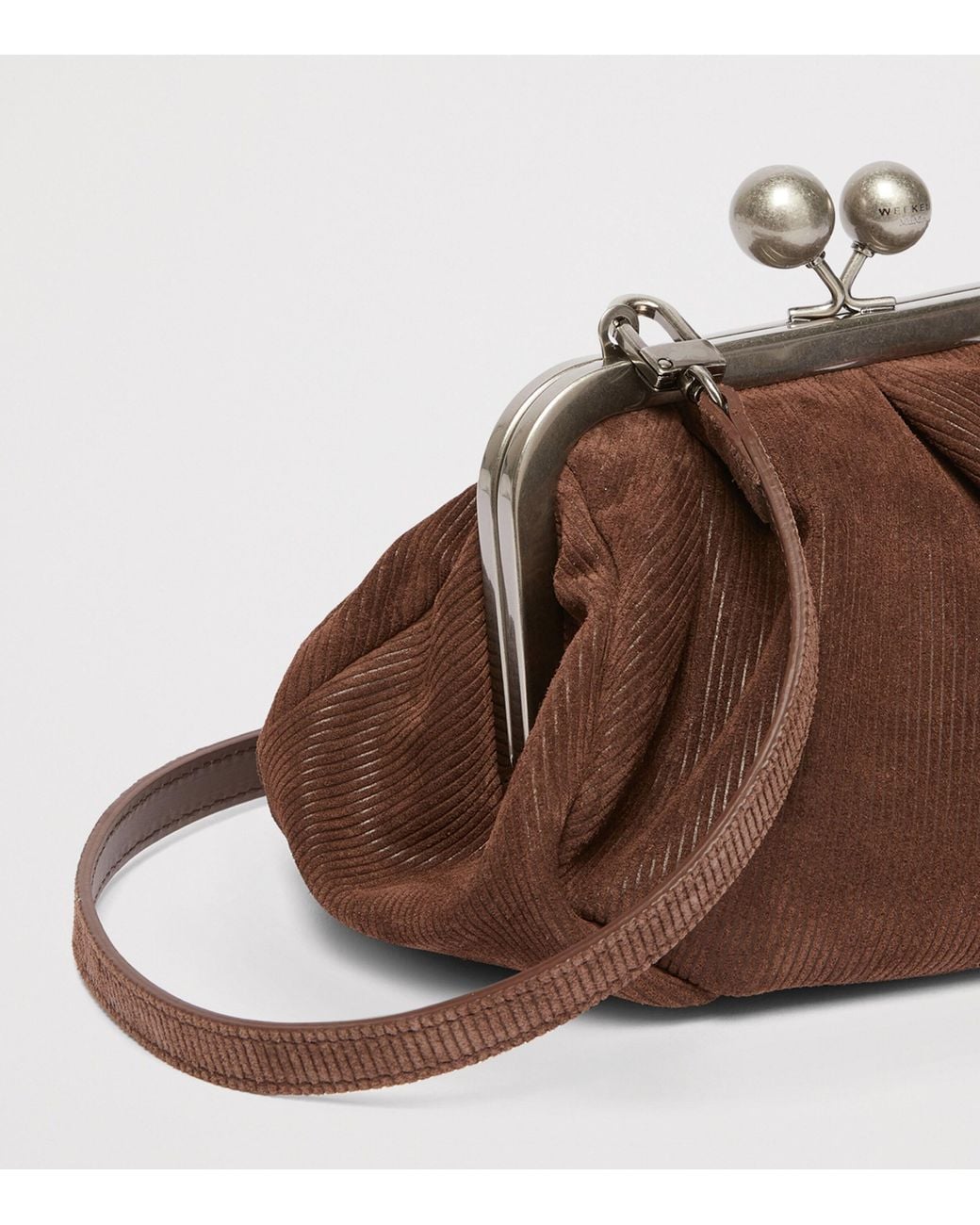 Weekend by Maxmara Brown Small Suede Pasticcino Clutch Bag