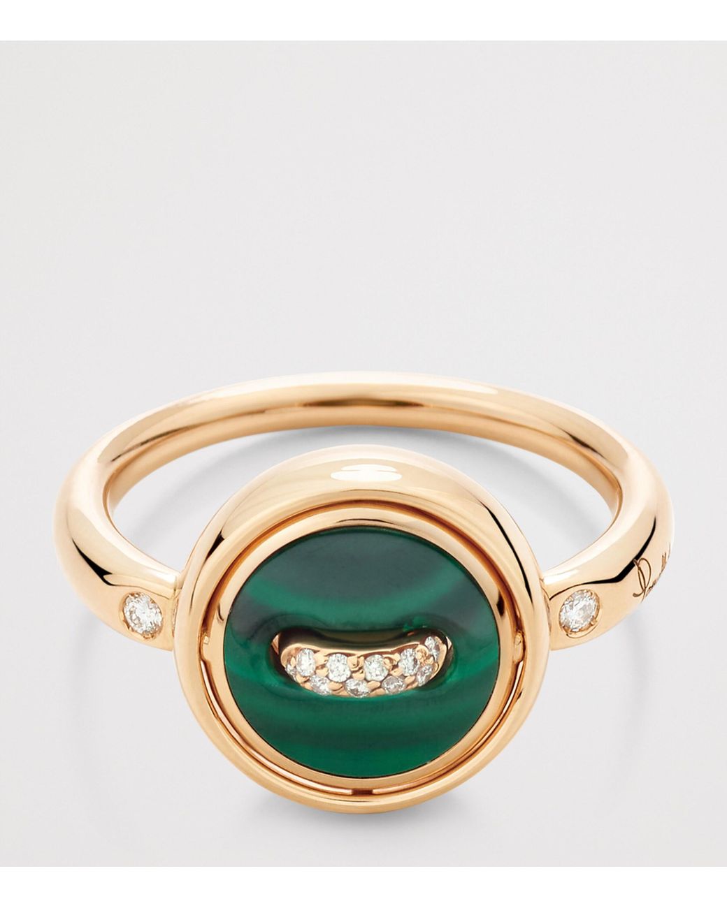Pomellato Metallic Diamond, Malachite And Mother-Of-Pearl Pom Pom Dot Ring