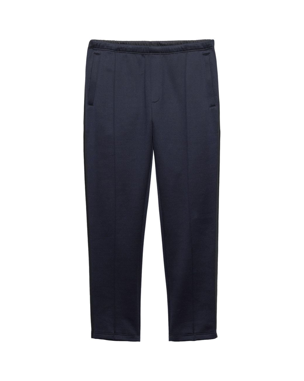 Prada Blue Cotton-Blend Re-Nylon Trousers for men