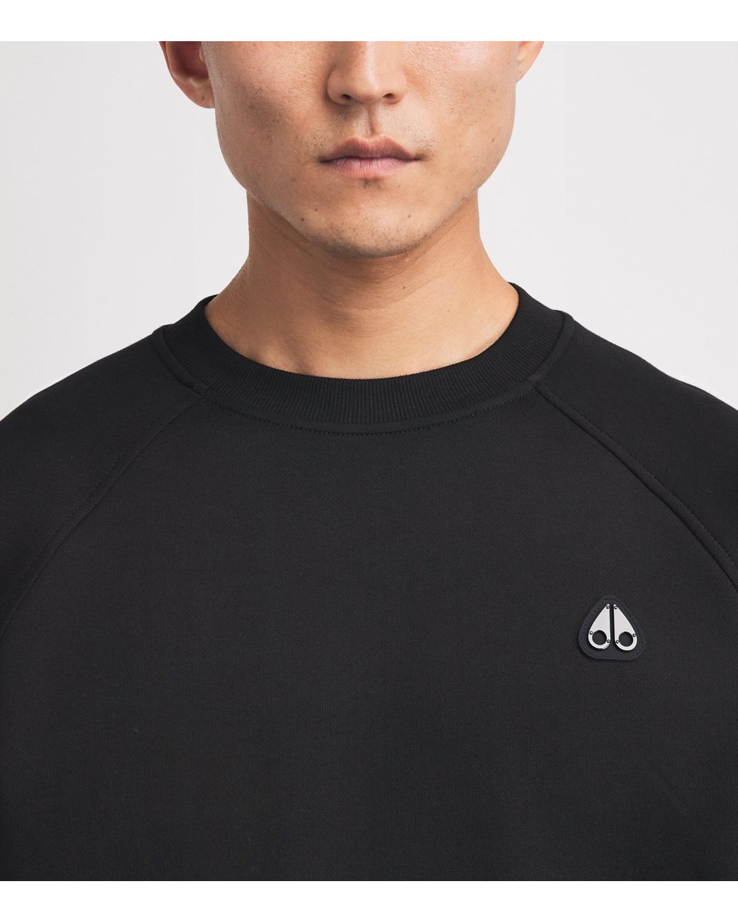 Moose Knuckles Black Logo Yul Sweatshirt for men